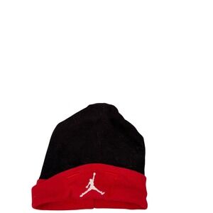 Jordan Beanie 0-6 Months Black Red Jumpman Logo Embroidered Infant Hat